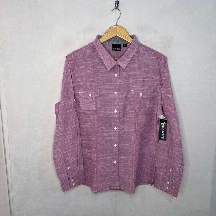 BURNSIDE DOUBLE POCKETS LONG SLEEVES SHIRT BRAND NEW - JS BROTHERS 