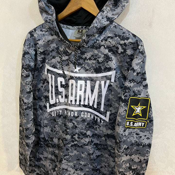 US ARMY CAMOUFLAGE SPORT HOODIE INNER FLEECE