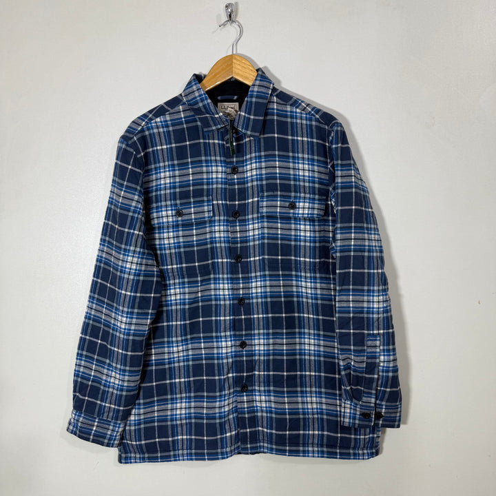 LL BEAN TRADITIONAL FIT DOUBLE POCKETS FLANNEL CHECKERED SHIRT BRAND NEW INNER FLEECE EXTREME WARM