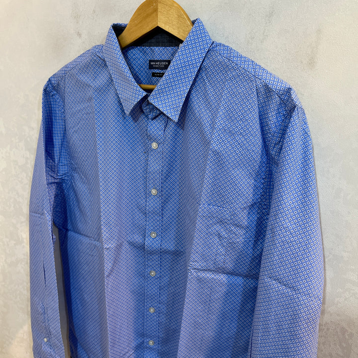 VEN HEUSEN NEVER TUCK SLIM FIT SEMI FORMAL COTTON SHIRT