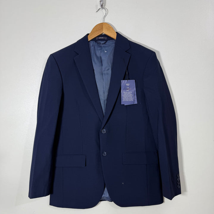 MARKS & SPENCER REGULAR FIT 360 FLEX BLAZER BRAND NEW NAVY BLUE COLOUR