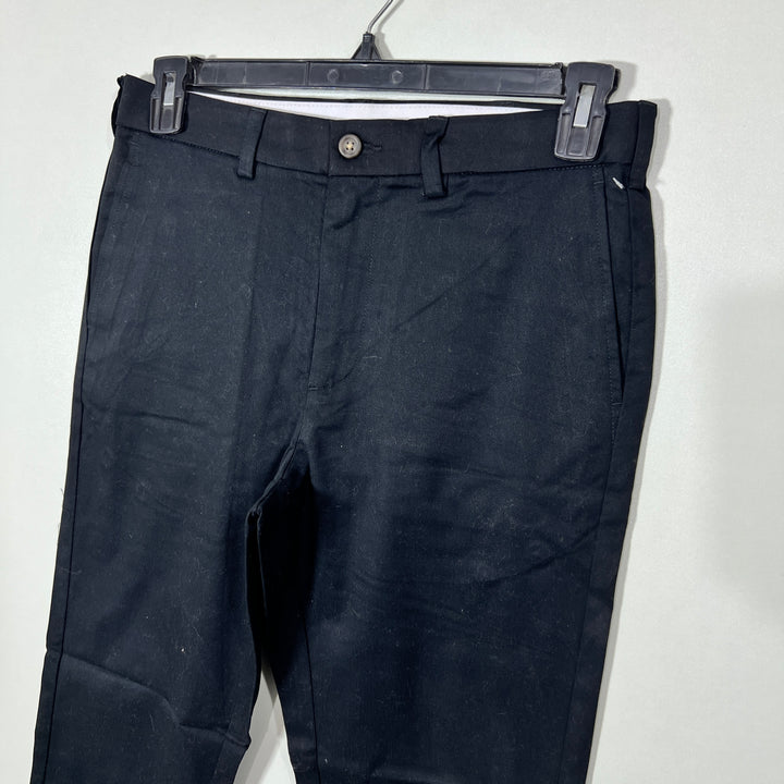 GEORGE STRAIGHT FIT COTTON CHINO PANT WITH STRETCH BLACK COLOUR