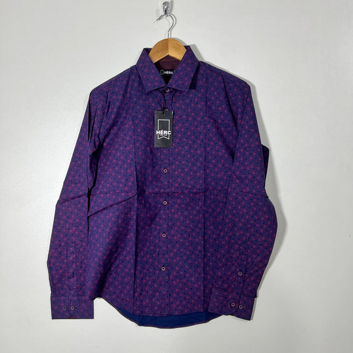 HERC PRINTED CASUAL COTTON SHIRT BRAND NEW