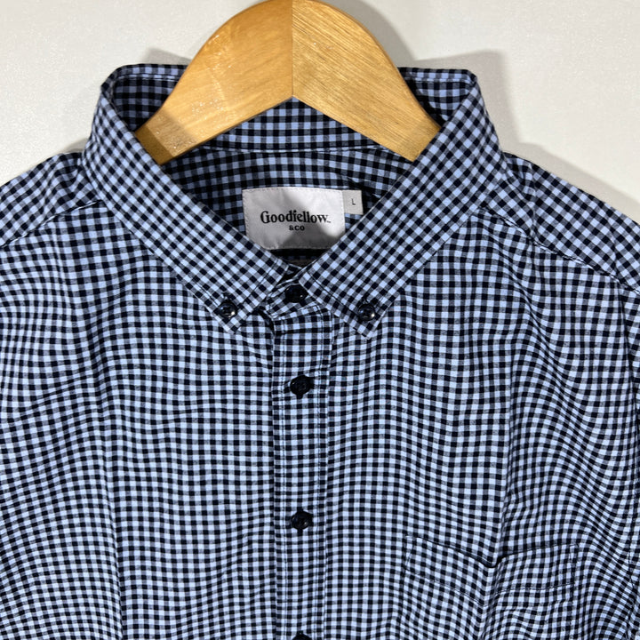 GOOD FELLOW &CO BUTTON DOWN COTTON CHECKERED SHIRT