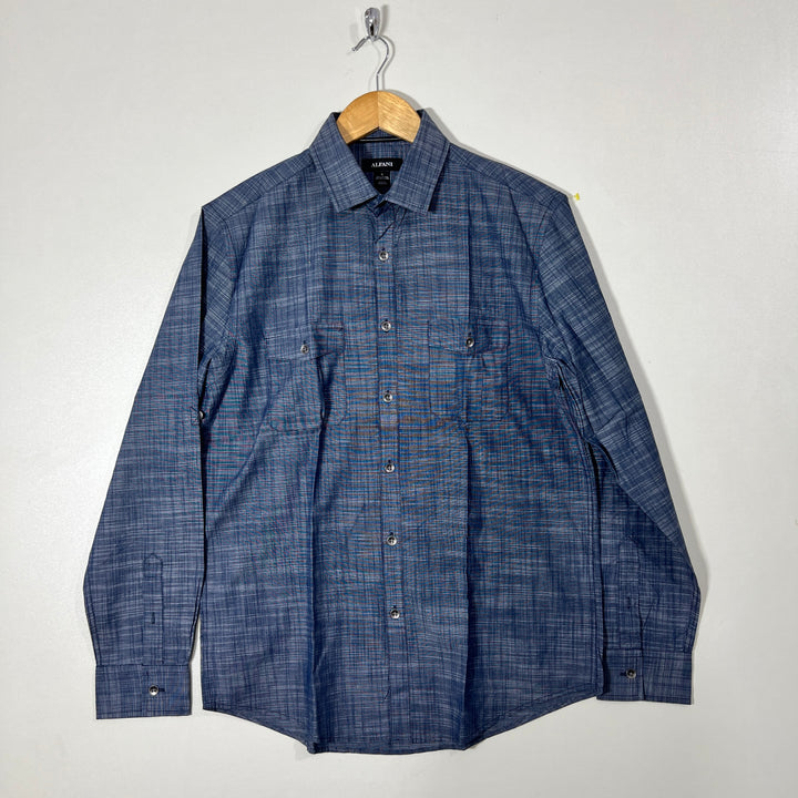 ALFANI DOUBLE POCKETS CASUAL COTTON SHIRT