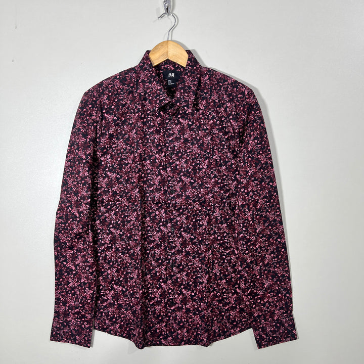 H&M PRINTED SHIRT WITH STRETCH