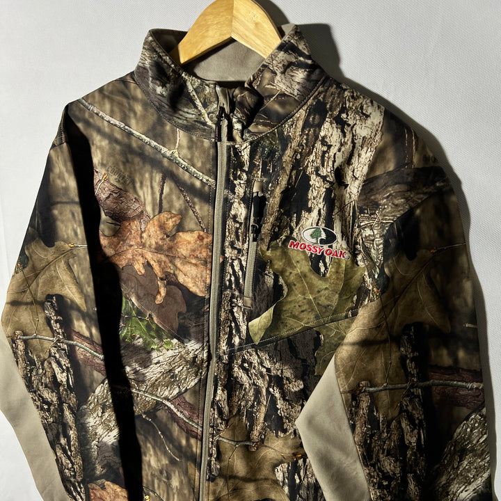 MOSSY OAK HUNTING PRINT SOFT SHELL JACKET INNER FLEECE