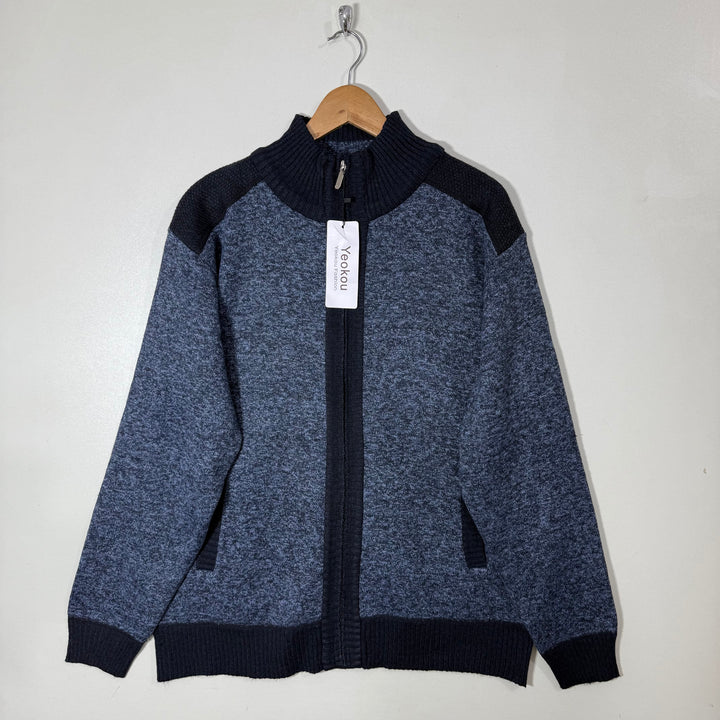 YEO KOU CASHMERE COTTON FULL ZIP SWEATER BRAND NEW