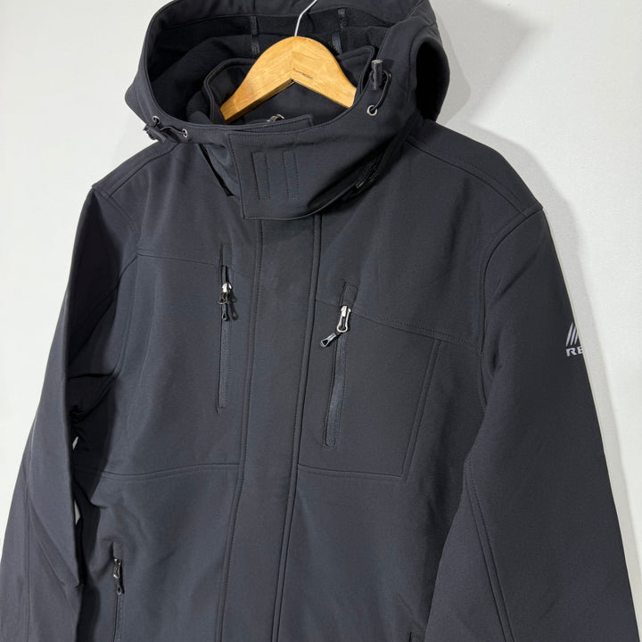 RBX SOFT SHELL WINDBREAKER JACKET INNER FLEECE BLACK COLOUR