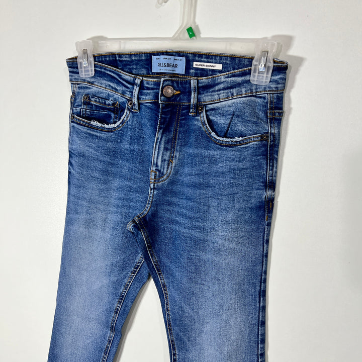 PULL & BEAR SUPER SKINNY FIT DENIM PANT WITH STRETCH