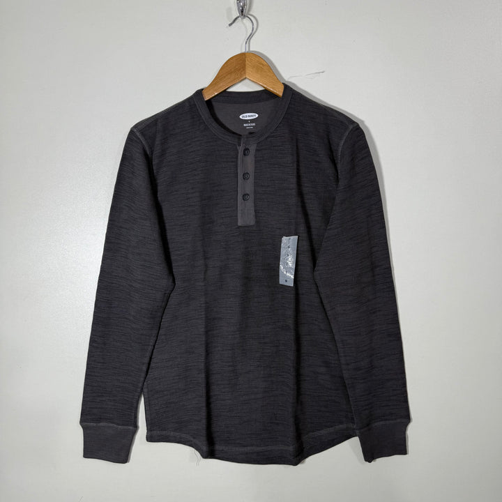 OLD NAVY KNITWEAR HENLEY COLLAR LONG SLEEVES COTTON TSHIRT BRAND NEW