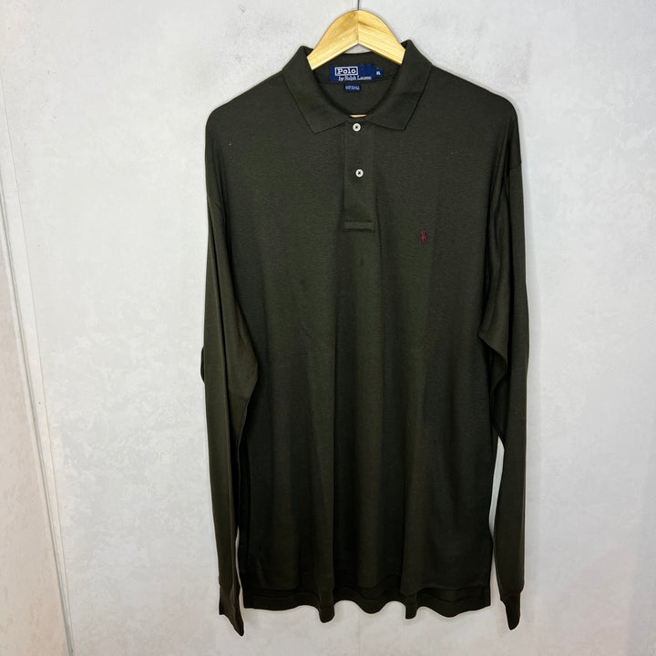 RALPH LAUREN POLO LONG SLEEVES COTTON POLO TSHIRT