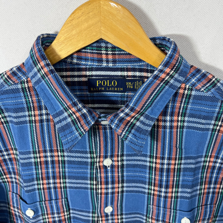 RALPH LAUREN POLO DOUBLE POCKETS OXFORD COTTON SHIRT