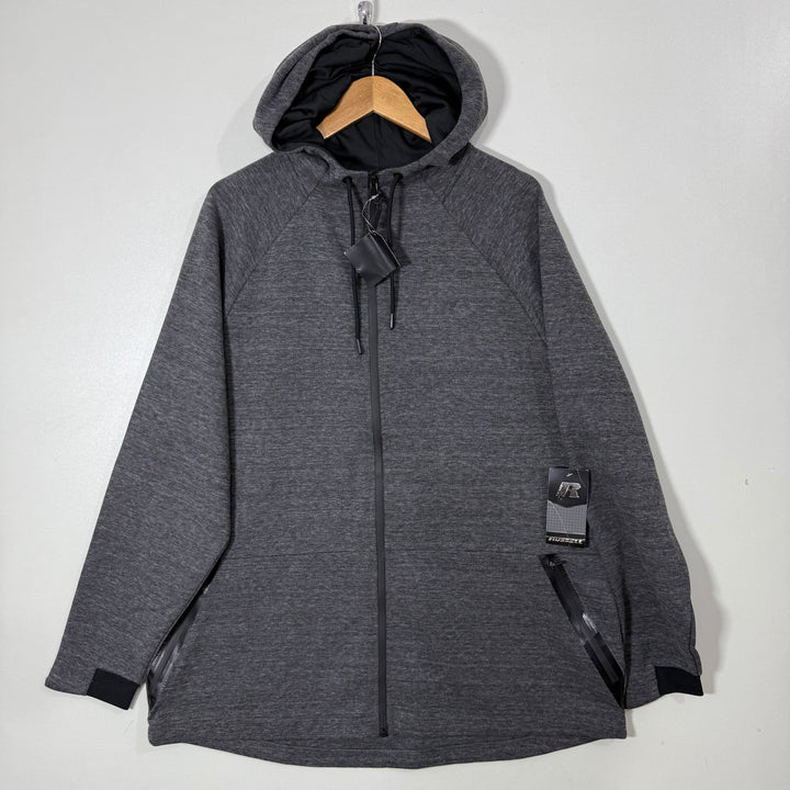 RUSSELL FUSION KNIT WARMTH WITHOUT WEIGHT FLEECE JACKET BRAND NEW WITH HOOD
