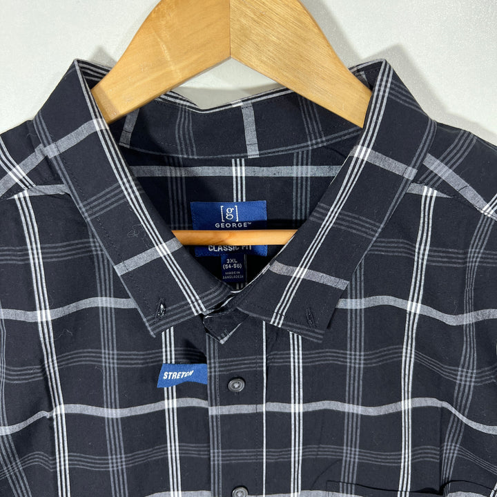 GEORGE BUTTON DOWN HALF SLEEVES SHIRT WITH STRETCH