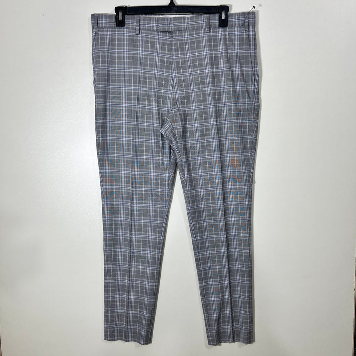 H&M CHECKERED SKINNY FIT DRESS PANT WITH STRETCH