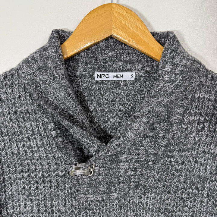 OPN KNITWEAR SHAWL COLLAR ACRYLIC SWEATER