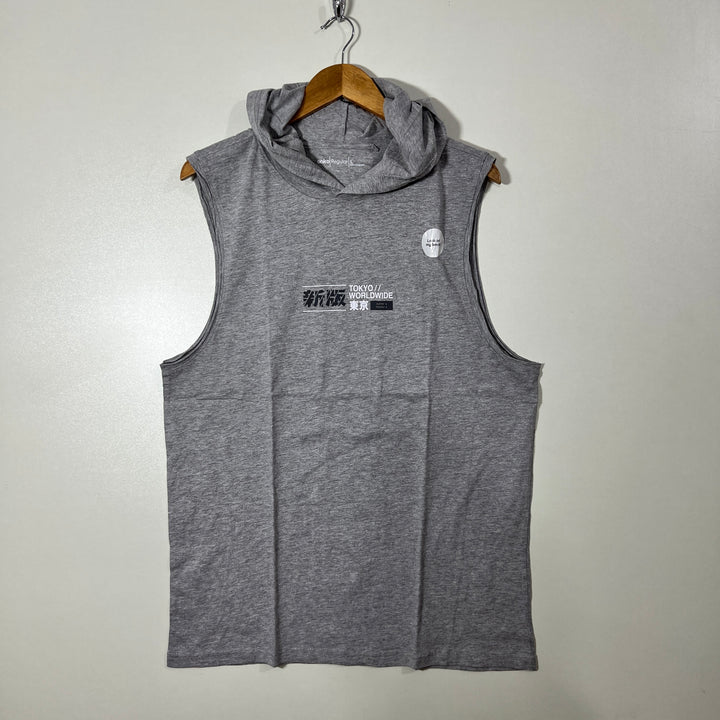 ANKO COTTON SLEEVES LESS WITH HOOD