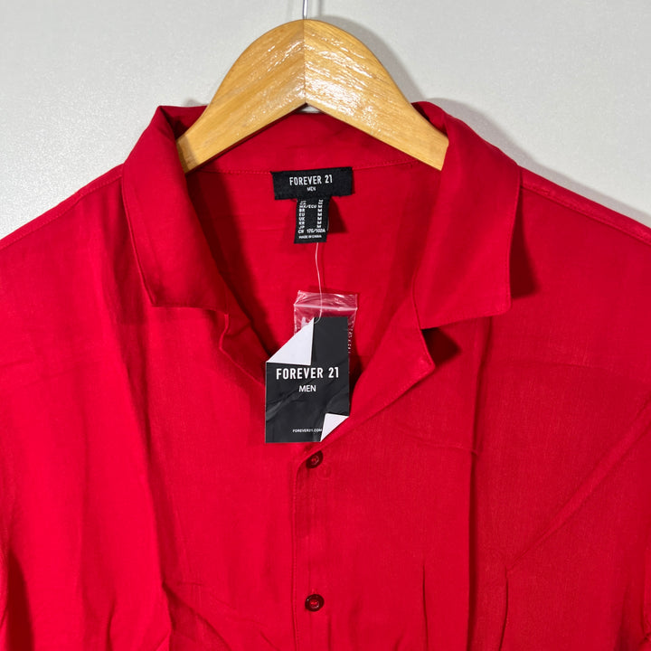 FOREVER 21 SAFARI COLLAR HALF SLEEVES HAWAI SHIRT