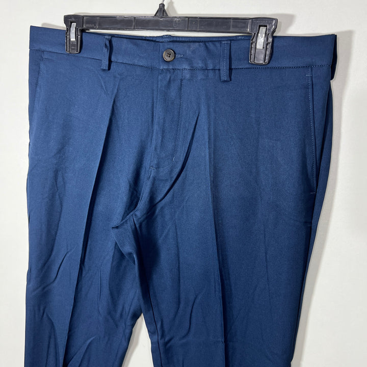 HAGGAR 26 STRAIGHT FIT PERFORMANCE PANT WITH STRETCH BLUE COLOUR