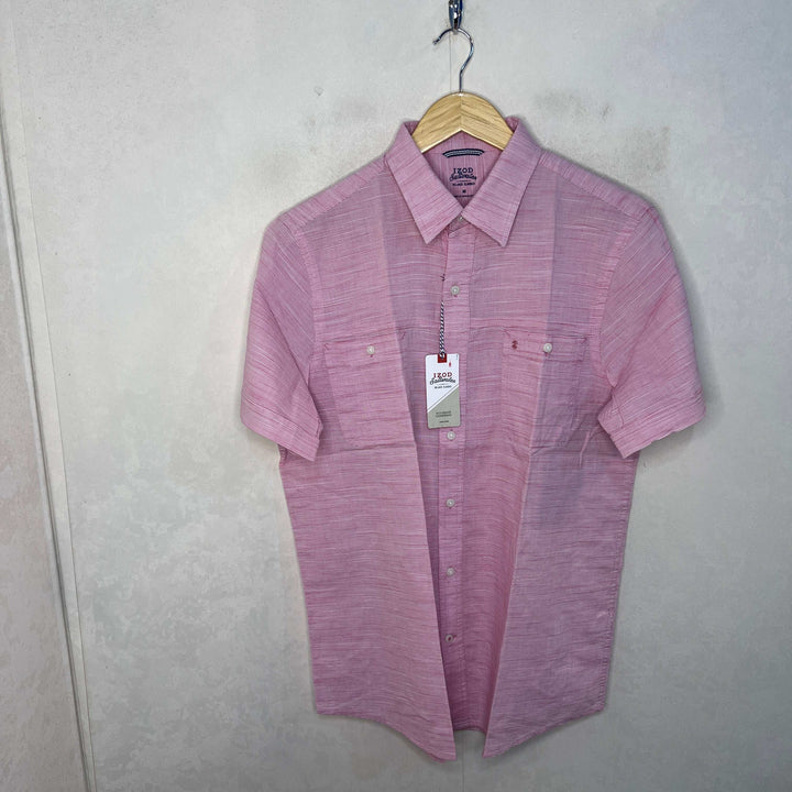 IZOD SALTWATER DOUBLE POCKETS HALF SLEEVES COTTON SHIRT BRAND NEW