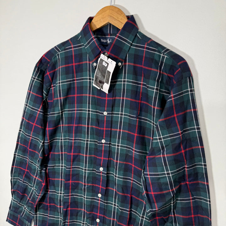 RALPH LAUREN POLO BUTTON DOWN FLANNEL COTTON CASUAL COTTON SHIRT BRAND NEW