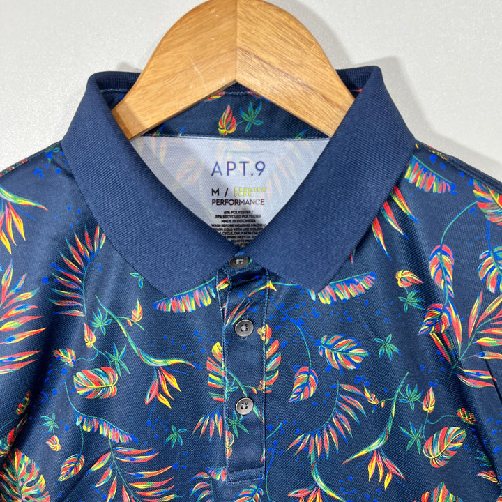APT.9 PRINTED SPORT POLO TSHIRT