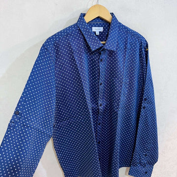 CALVIN KLEIN PRINTED FORMAL SHIRT WITH STRETCH - JS BROTHERS