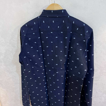 Net SLIM FIT OXFORD COTTON BUTTON DOWN PRINTED SHIRT BRAND NEW WITH STRETCH - JS BROTHERS