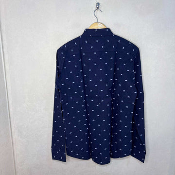 Net SLIM FIT OXFORD COTTON BUTTON DOWN PRINTED SHIRT BRAND NEW WITH STRETCH - JS BROTHERS