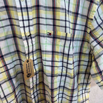 TOMMY HILFIGER BUTTON DOWN HALF SLEEVES CHECKERED CASUAL SHIRT - JS BROTHERS