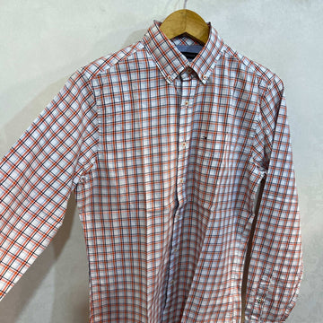 TOMMY HILFIGER CUSTOM FIT BUTTON DOWN CHECKERED SHIRT WITH STRETCH - JS BROTHERS