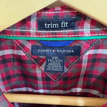 TOMMY HILFIGER TRIM FIT CHECKERED DOUBLE POCKETS CASUAL SHIRT - JS BROTHERS